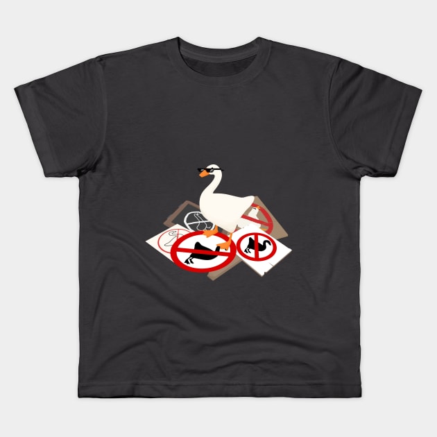 Goose - Thug life Kids T-Shirt by KuroNeko